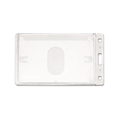 Frosted Rigid Badge Holder, 2.5 X 4.13, Clear, Vertical, 25-box