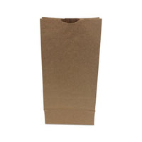 Grocery Paper Bags, 50 Lbs Capacity, #10, 6.31"w X 4.19"d X 13.38"h, Kraft, 500 Bags