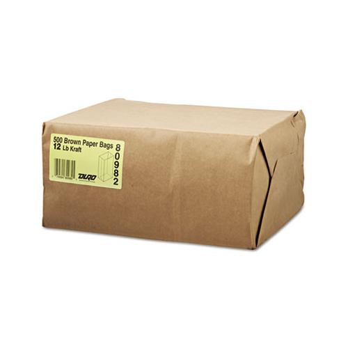 Grocery Paper Bags, 12#, 7.06"w X 4.5"d X 13.75"h, Kraft, 500 Bags