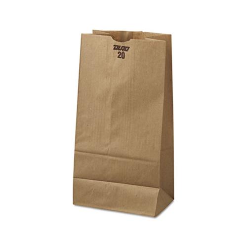 Grocery Paper Bags, 20 Lbs Capacity, #20, 8.25"w X 5.94"d X 16.13"h, Kraft, 500 Bags