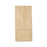 Grocery Paper Bags, 35 Lbs Capacity, #5, 5.25"w X 3.44"d X 10.94"h, Kraft, 500 Bags