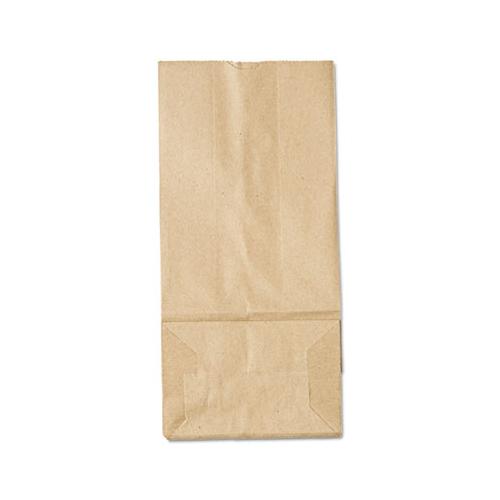 Grocery Paper Bags, 35 Lbs Capacity, #5, 5.25"w X 3.44"d X 10.94"h, Kraft, 500 Bags
