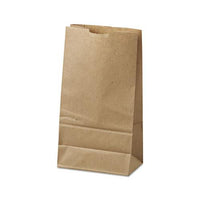 Grocery Paper Bags, 35 Lbs Capacity, #6, 6"w X 3.63"d X 11.06"h, Kraft, 500 Bags