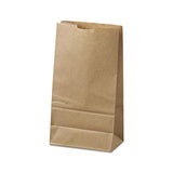 Grocery Paper Bags, 35 Lbs Capacity, #6, 6"w X 3.63"d X 11.06"h, Kraft, 500 Bags