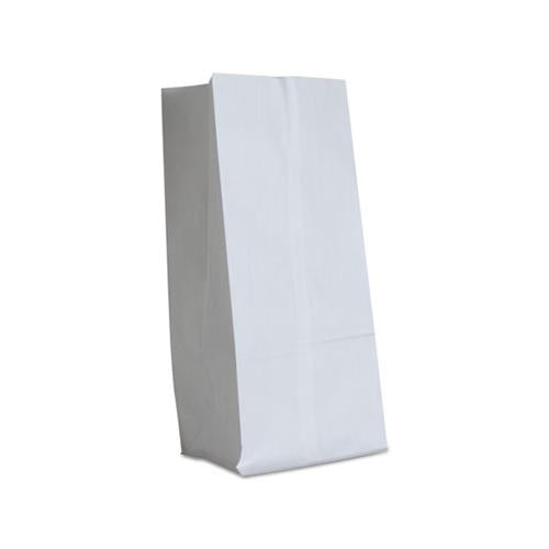 Grocery Paper Bags, 40 Lbs Capacity, #16, 7.75"w X 4.81"d X 16"h, White, 500 Bags