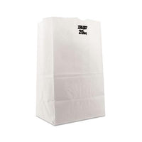 Grocery Paper Bags, 40 Lbs Capacity, #20 Squat, 8.25"w X 5.94"d X 13.38"h, White, 500 Bags