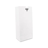 Grocery Paper Bags, 35 Lbs Capacity, #8, 6.13"w X 4.17"d X 12.44"h, White, 500 Bags