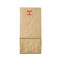 Grocery Paper Bags, 50 Lbs Capacity, #5, 5.25"w X 3.44"d X 10.94"h, Kraft, 500 Bags