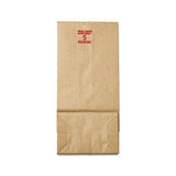 Grocery Paper Bags, 50 Lbs Capacity, #5, 5.25"w X 3.44"d X 10.94"h, Kraft, 500 Bags