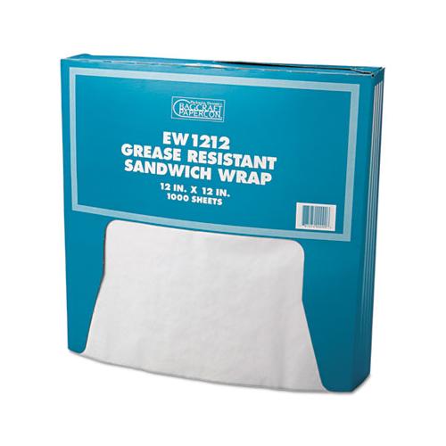 Grease-resistant Paper Wraps And Liners, 12 X 12, White, 1000-box, 5 Boxes-carton