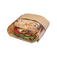 Dubl View Sandwich Bags, 2.35 Mil, 9.5" X 2.75", Natural Brown, 500-carton