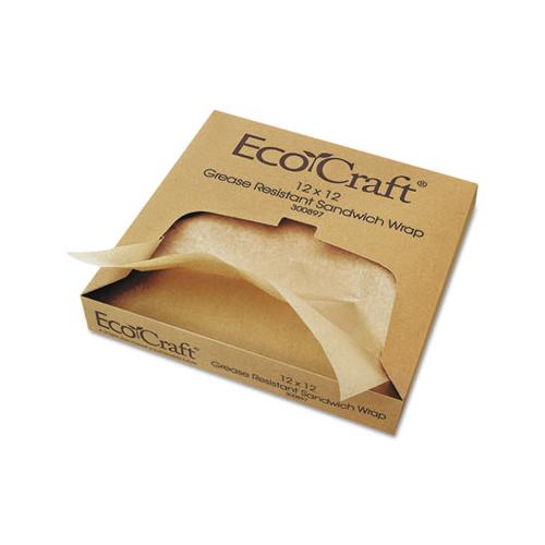 Ecocraft Grease-resistant Paper Wraps And Liners, Natural, 12 X 12, 1000-box, 5 Boxes-carton