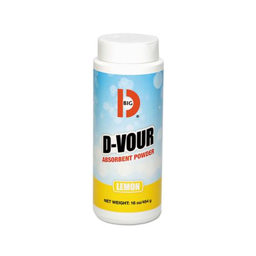 D-vour Absorbent Powder, Canister, Lemon, 16oz, 6-carton