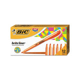 Brite Liner Highlighter, Chisel Tip, Fluorescent Orange, Dozen