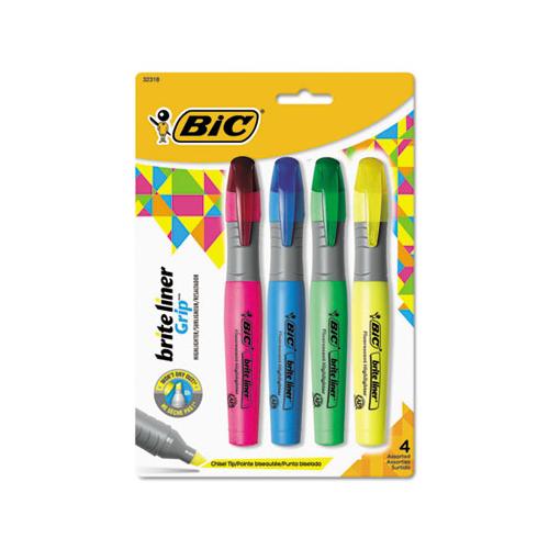 Brite Liner Tank-style Highlighter, Chisel Tip, Assorted Colors, 4-set