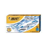 Clic Stic Retractable Ballpoint Pen, Medium 1 Mm, Blue Ink, White Barrel, Dozen