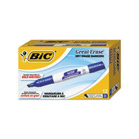 Intensity Low Odor Dry Erase Marker, Broad Chisel Tip, Blue, Dozen