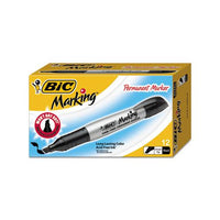 Intensity Chisel Tip Permanent Marker, Broad, Tuxedo Black, Dozen