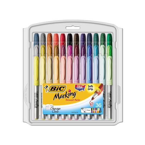 Intensity Permanent Marker, Fine Bullet Tip, Assorted Colors, 36-set