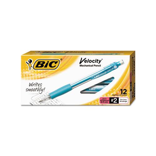 Velocity Original Mechanical Pencil, 0.9 Mm, Hb (#2.5), Black Lead, Turquoise Barrel, Dozen