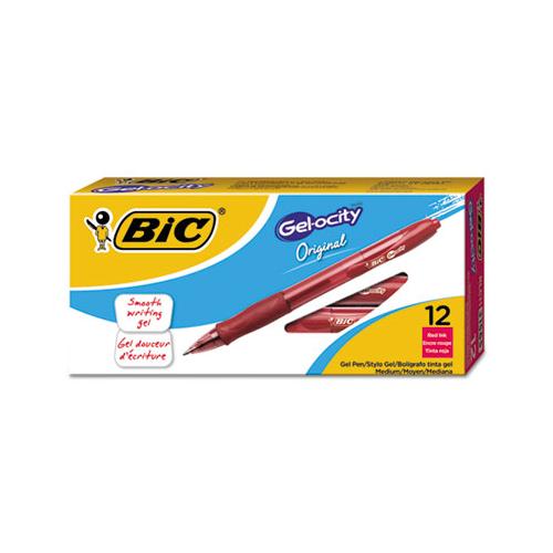 Gel-ocity Retractable Gel Pen, 0.7 Mm, Red Ink, Translucent Red Barrel, Dozen