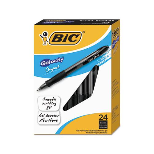 Gel-ocity Retractable Gel Pen Value Pack, Medium 0.7 Mm, Black Ink-barrel, 24-pack