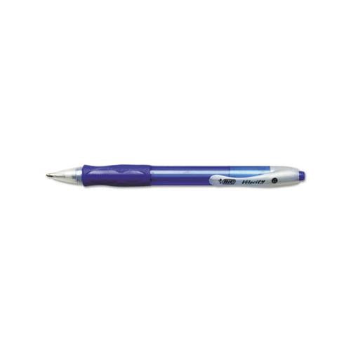 Velocity Retractable Ballpoint Pen, 1mm, Blue Ink, Trans Blue Barrel, Dozen