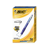 Velocity Retractable Ballpoint Pen Value Pack, Medium 1mm, Blue Ink & Barrel, 36-pack