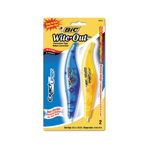 Wite-out Brand Exact Liner Correction Tape, Non-refillable, Blue-orange, 1-5" X 236", 2-pack