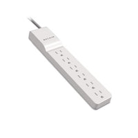 Home-office Surge Protector, 6 Outlets, 4 Ft Cord, 720 Joules, White