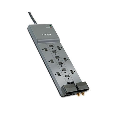 Professional Series Surgemaster Surge Protector, 12 Outlets, 10 Ft Cord, Gray