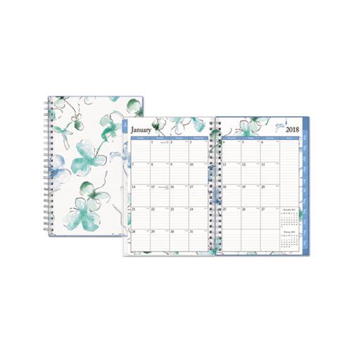 Lindley Weekly-monthly Wirebound Planner, 8 X 5, White-blue, 2021