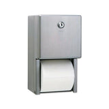 Stainless Steel 2-roll Tissue Dispenser, 6 1-16 X 5 15-16 X 11, Stainless Steel