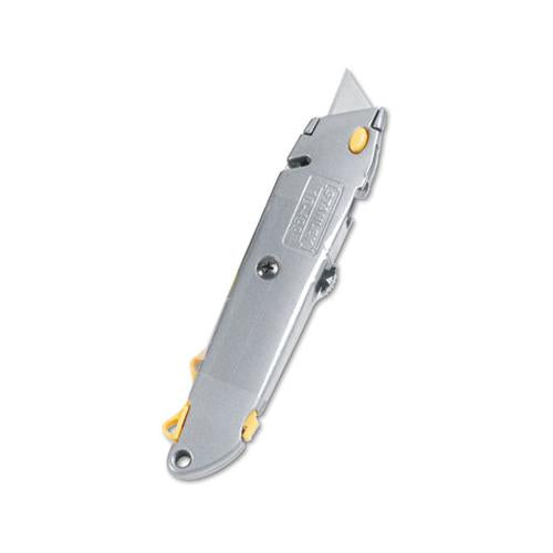 Quick-change Utility Knife W-retractable Blade & Twine Cutter, Gray