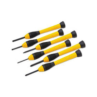 6-piece Precision Screwdriver Set, Black-yellow