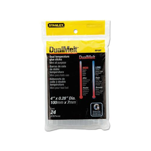 Dual Temperature Mini Glue Sticks, 0.28" X 4", Dries Clear, 24-pack