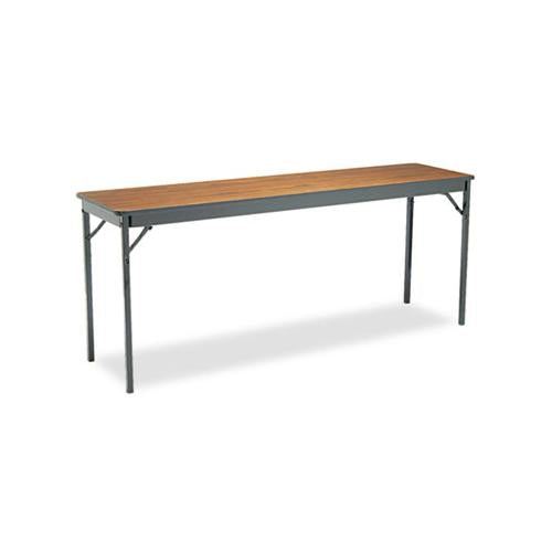 Special Size Folding Table, Rectangular, 72w X 18d X 30h, Walnut-black