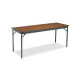 Special Size Folding Table, Rectangular, 72w X 24d X 30h, Walnut-black