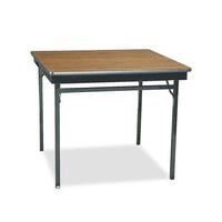Special Size Folding Table, Square, 36w X 36d X 30h, Walnut-black