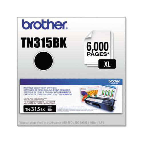 Tn315bk High-yield Toner, 6000 Page-yield, Black