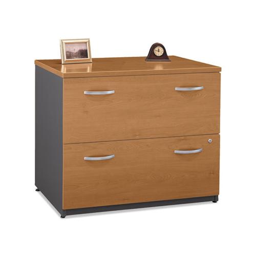 Series C Collection 2 Drawer 36w Lateral File (assembled), 35.75w X 23.38d X 29.88h, Natural Cherry