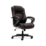 Hvl402 Series Executive High-back Chair, Supports Up To 250 Lbs., Brown Seat-brown Back, Black Base