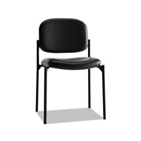 Vl606 Stacking Guest Chair Without Arms, Black Seat-black Back, Black Base