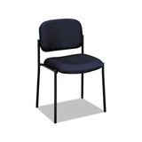 Vl606 Stacking Guest Chair Without Arms, Navy Seat-navy Back, Black Base