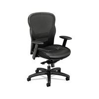 Wave Mesh High-back Task Chair, Supports Up To 250 Lbs., Black Seat-black Back, Black Base