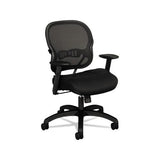 Wave Mesh Mid-back Task Chair, Supports Up To 250 Lbs., Black Seat-black Back, Black Base