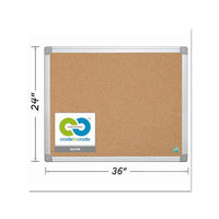 Earth Cork Board, 24 X 36, Aluminum Frame