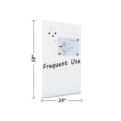 Magnetic Dry Erase Tile Board, 38 1-2 X 58, White Surface