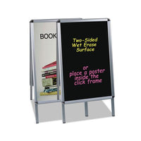 Wet Erase Board, 27x34, Black, Aluminum Frame