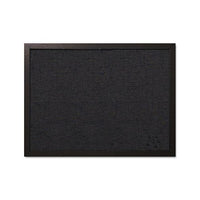 Designer Fabric Bulletin Board, 24 X 18, Black Fabric-black Frame